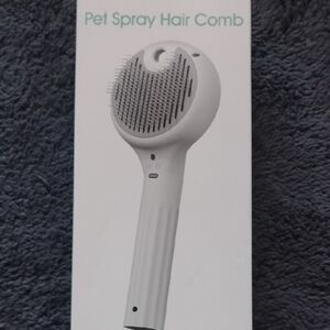 White Pet Spray Hair Comb